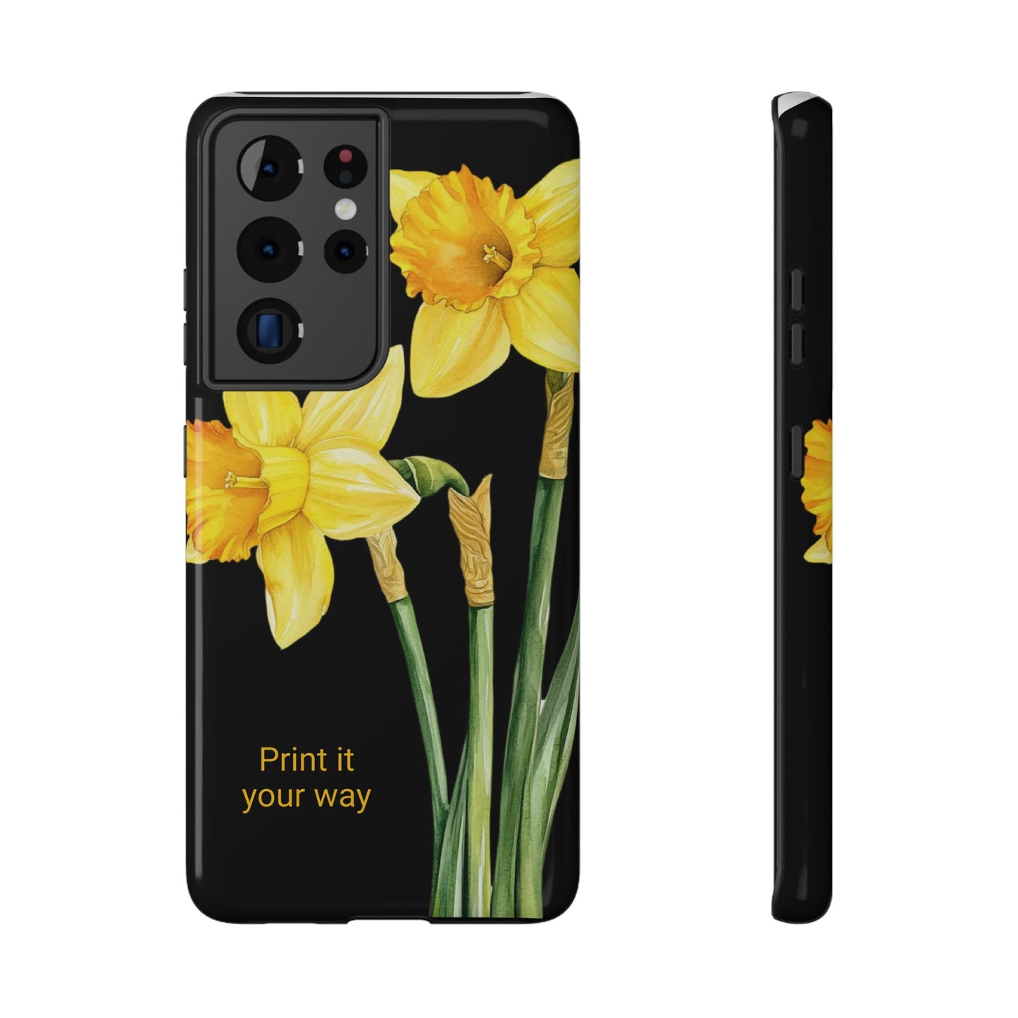 Cell Phone Cases, Daffodil March Birth Flower Impact Resistant Protective Cover, Phone Accessories, Floral Tech Gear, Birthday Gift