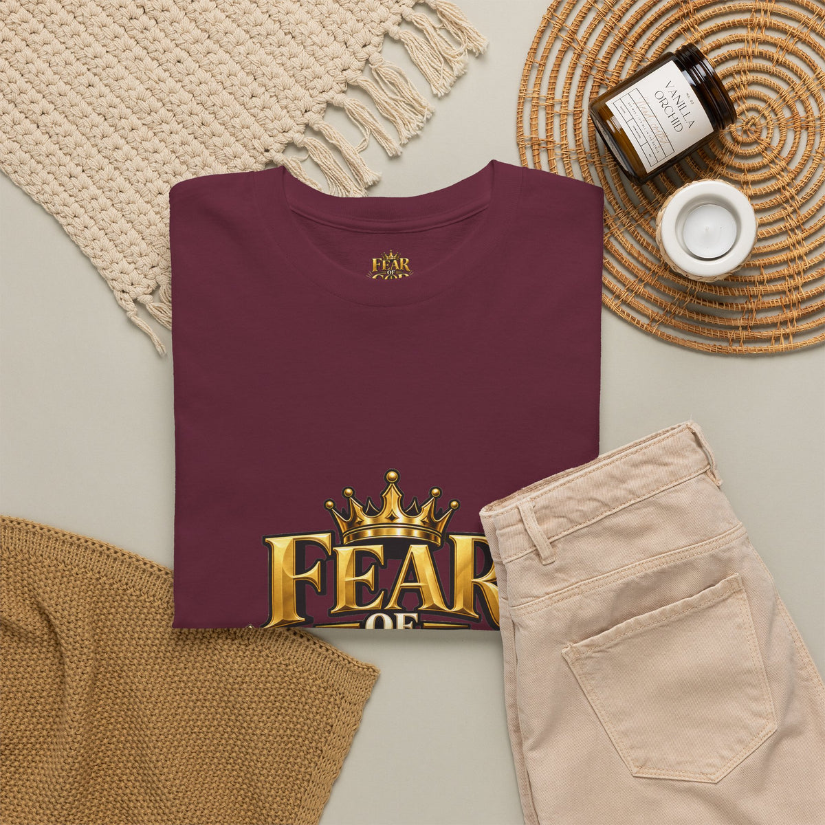 Fear of God crown logo Tee | Religious Christian faith shirt