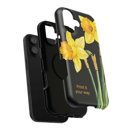 Cell Phone Cases, Daffodil March Birth Flower Impact Resistant Protective Cover, Phone Accessories, Floral Tech Gear, Birthday Gift