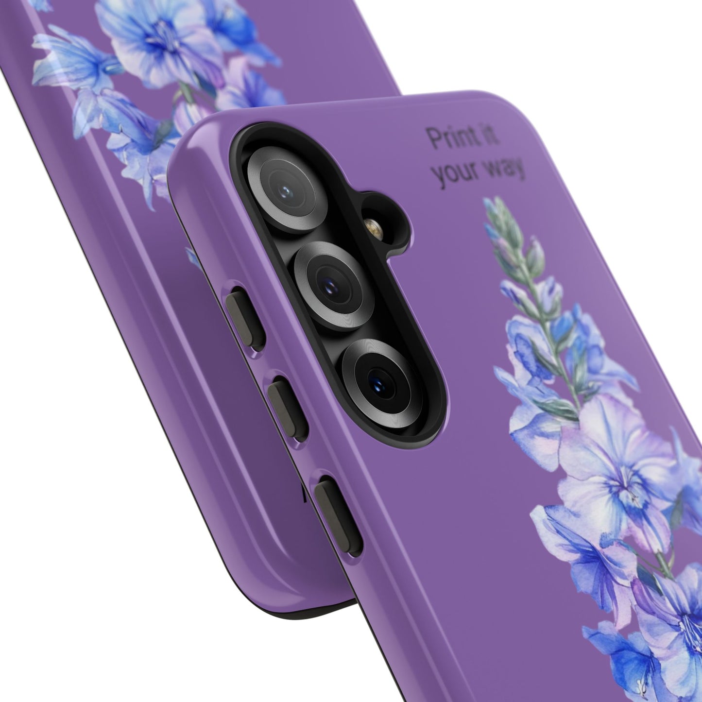Custom cell phone tough case, Personalized Gift, July birth flower