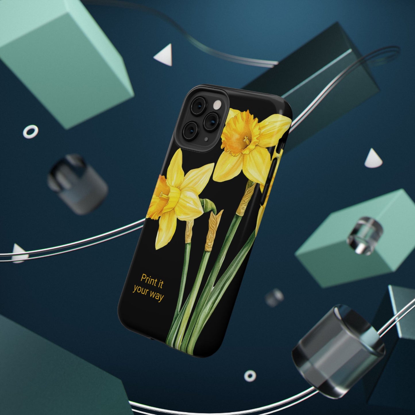 Cell Phone Cases, Daffodil March Birth Flower Impact Resistant Protective Cover, Phone Accessories, Floral Tech Gear, Birthday Gift