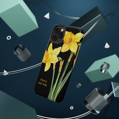 Cell Phone Cases, Daffodil March Birth Flower Impact Resistant Protective Cover, Phone Accessories, Floral Tech Gear, Birthday Gift