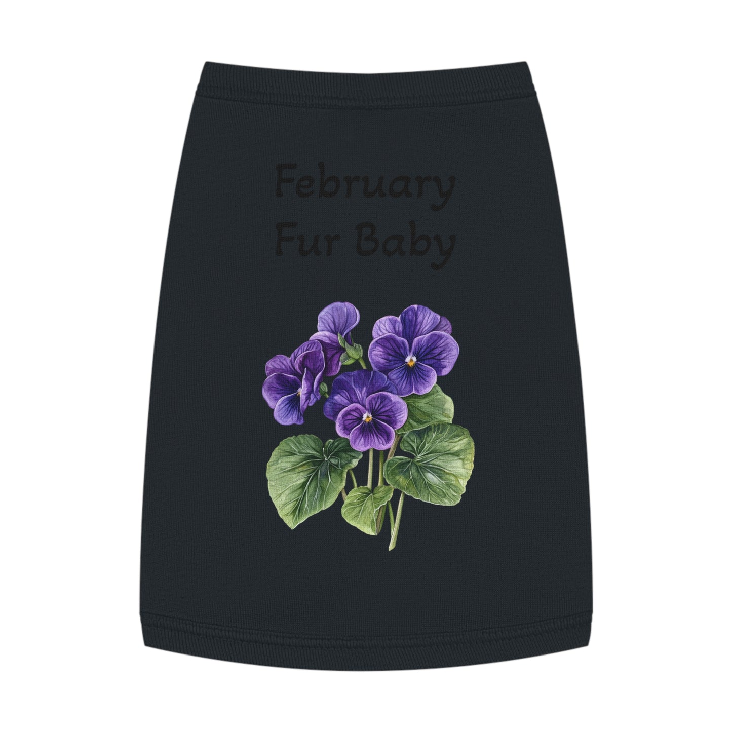 Pet Tank  February Fur Baby, Graphic Tee, Animal Print Sleeveless, Pet Owner Gift