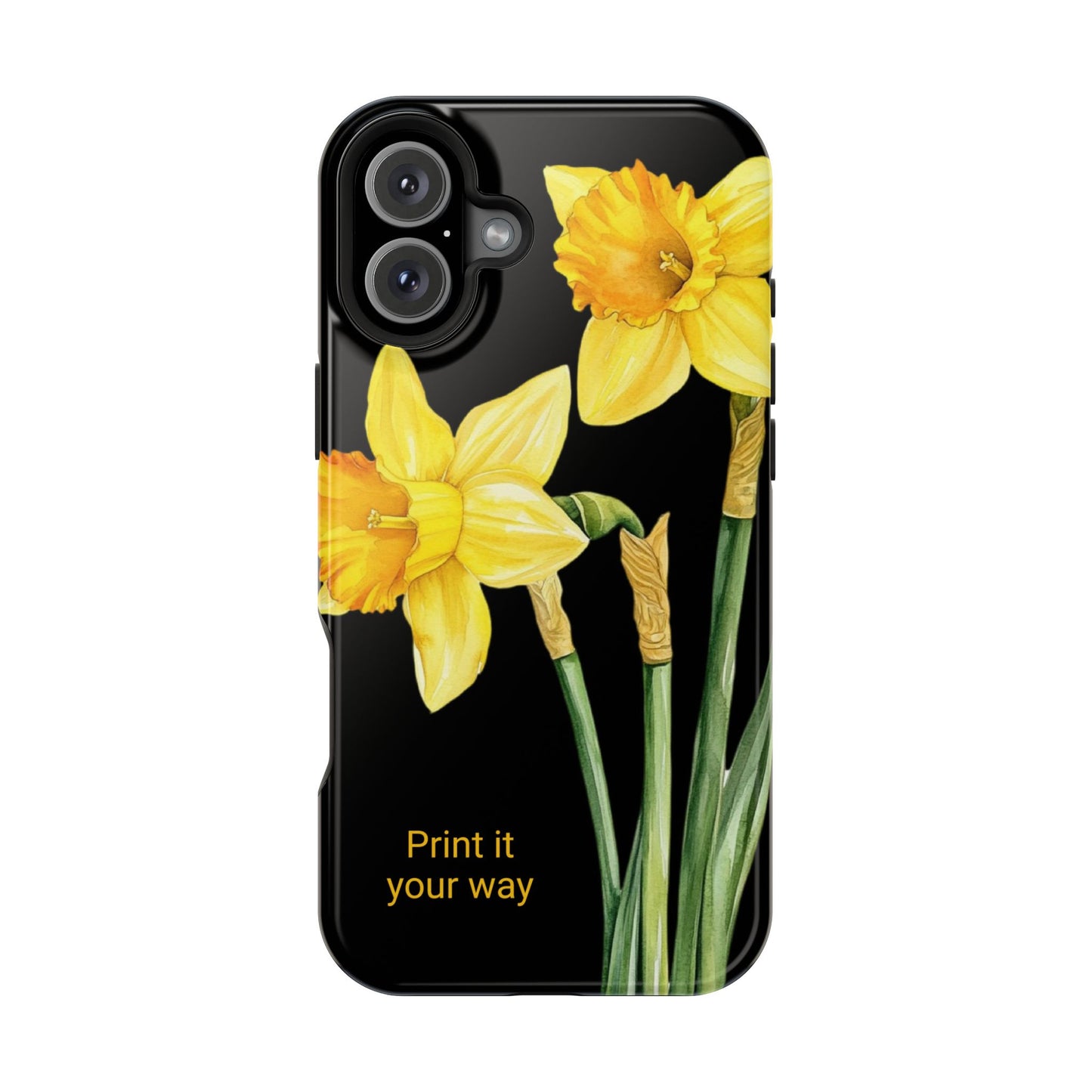 Cell Phone Cases, Daffodil March Birth Flower Impact Resistant Protective Cover, Phone Accessories, Floral Tech Gear, Birthday Gift