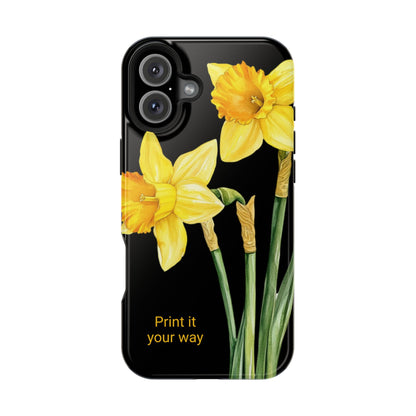 Cell Phone Cases, Daffodil March Birth Flower Impact Resistant Protective Cover, Phone Accessories, Floral Tech Gear, Birthday Gift