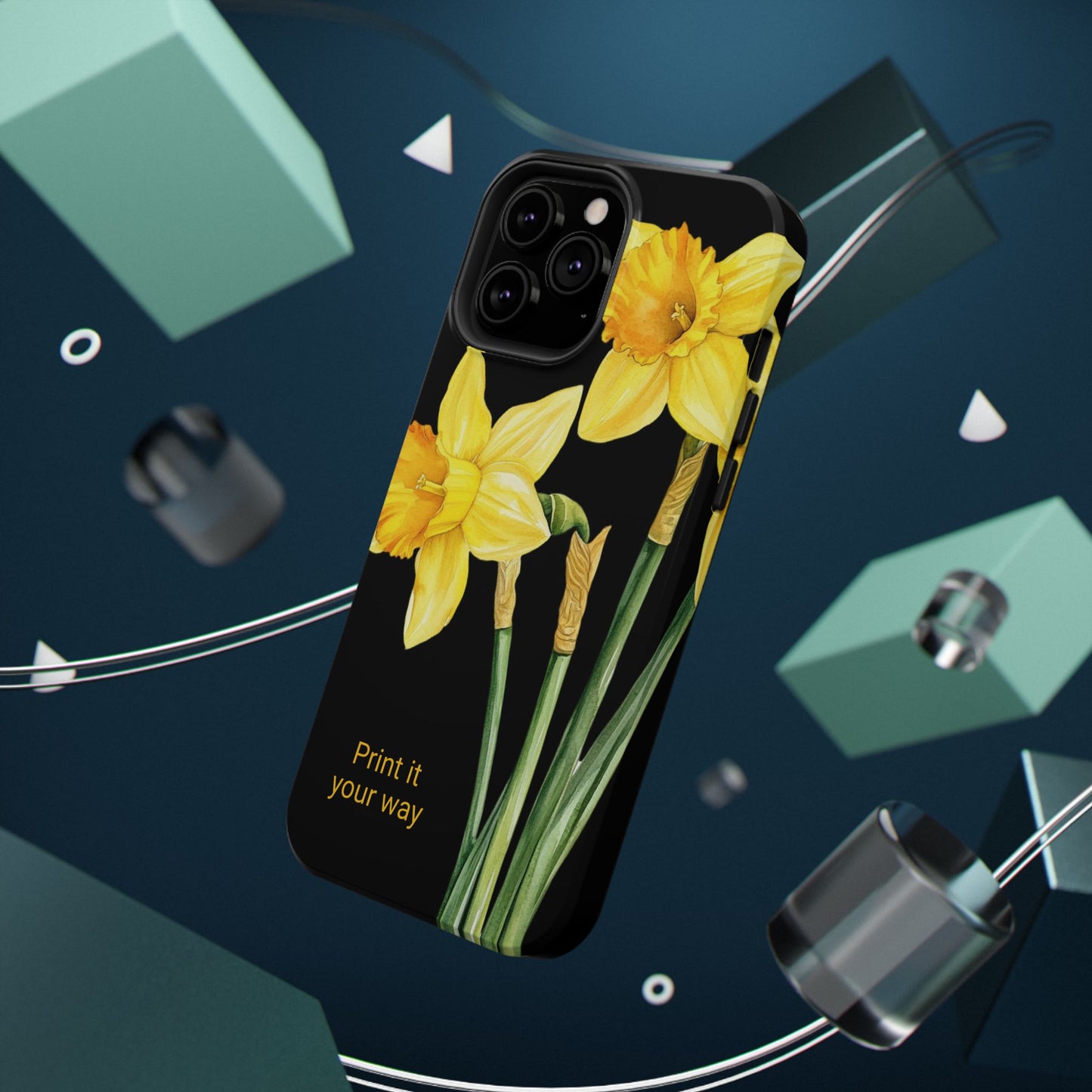 Cell Phone Cases, Daffodil March Birth Flower Impact Resistant Protective Cover, Phone Accessories, Floral Tech Gear, Birthday Gift