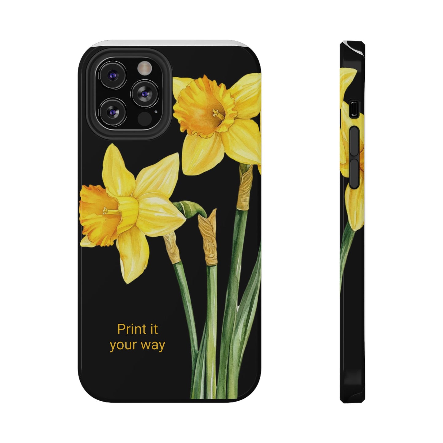 Cell Phone Cases, Daffodil March Birth Flower Impact Resistant Protective Cover, Phone Accessories, Floral Tech Gear, Birthday Gift