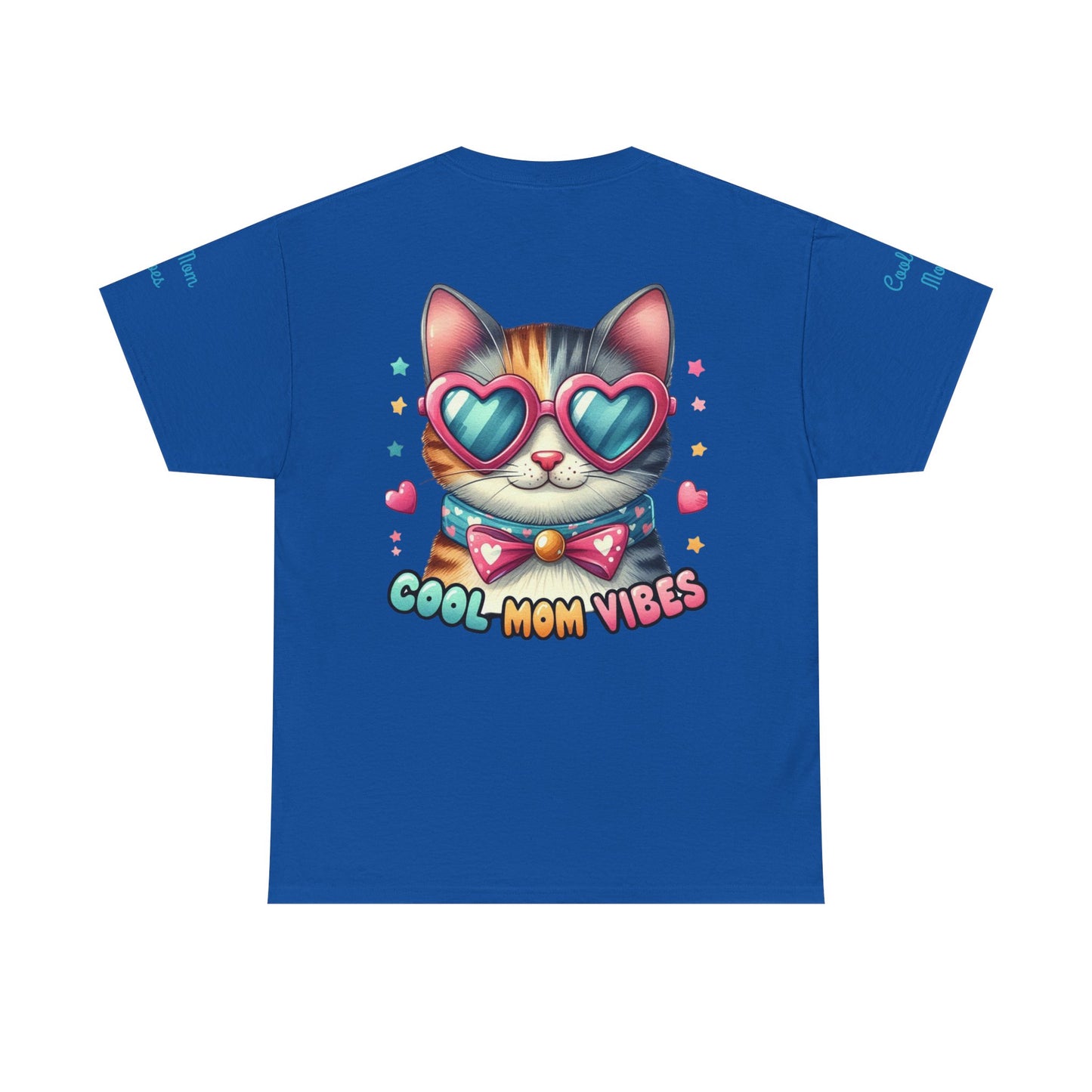 Cool Mom Vibes Cat Tee, Unisex Cotton T-Shirt, Cute Cat Shirt, Pet Lover Gift, Fun Gift for Moms, Playful Everyday Wear