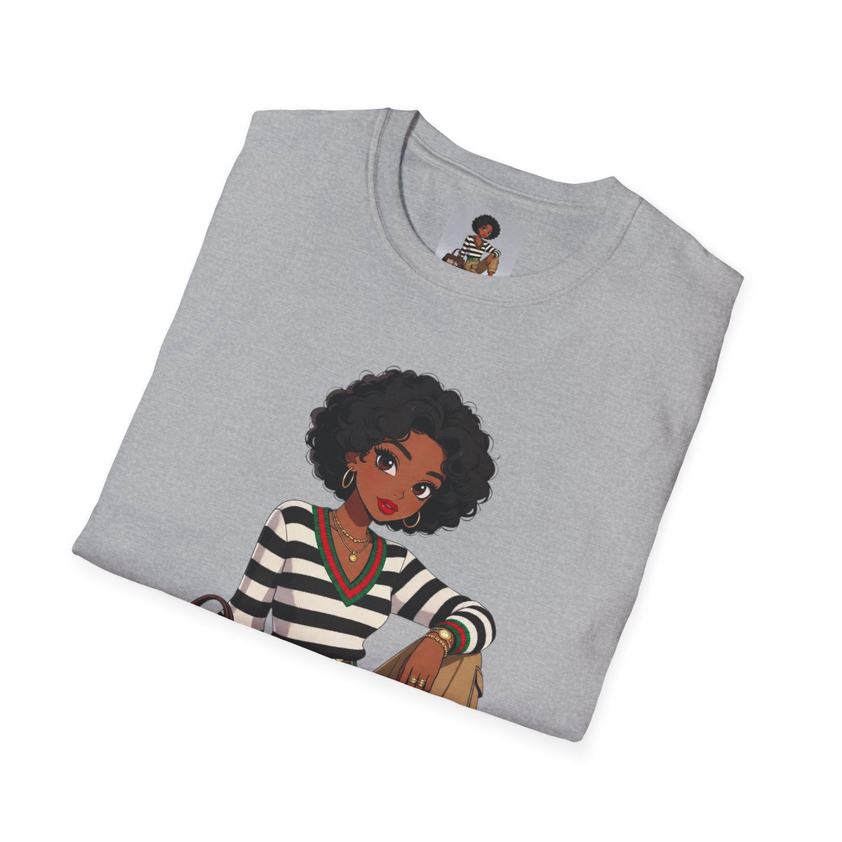 Personalizable Life Is Lifing Black Woman Graphic Tee - Two images to choose from.