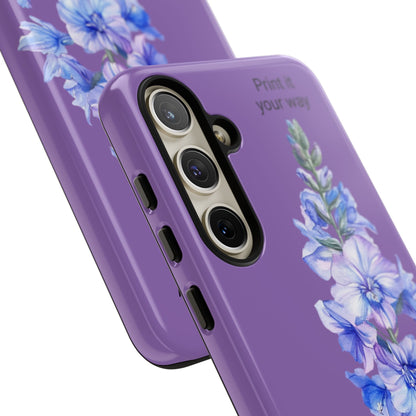 Custom cell phone tough case, Personalized Gift, July birth flower