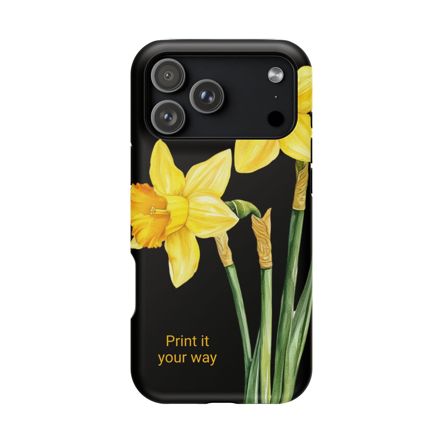 Cell Phone Cases, Daffodil March Birth Flower Impact Resistant Protective Cover, Phone Accessories, Floral Tech Gear, Birthday Gift