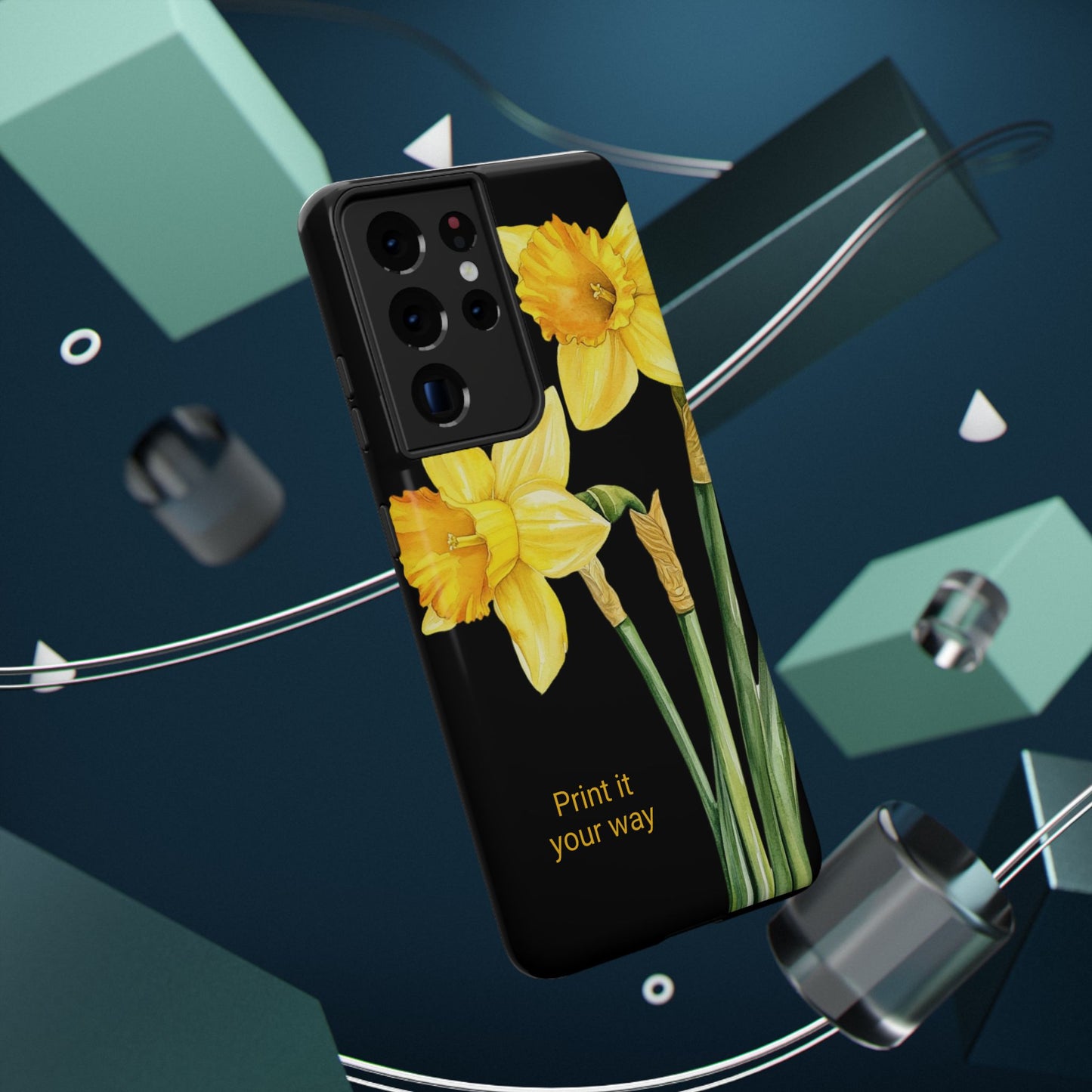Cell Phone Cases, Daffodil March Birth Flower Impact Resistant Protective Cover, Phone Accessories, Floral Tech Gear, Birthday Gift