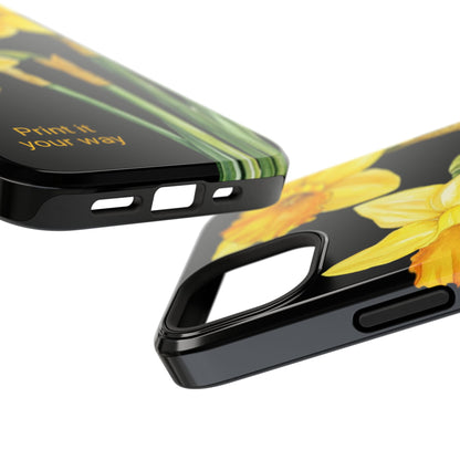 Cell Phone Cases, Daffodil March Birth Flower Impact Resistant Protective Cover, Phone Accessories, Floral Tech Gear, Birthday Gift
