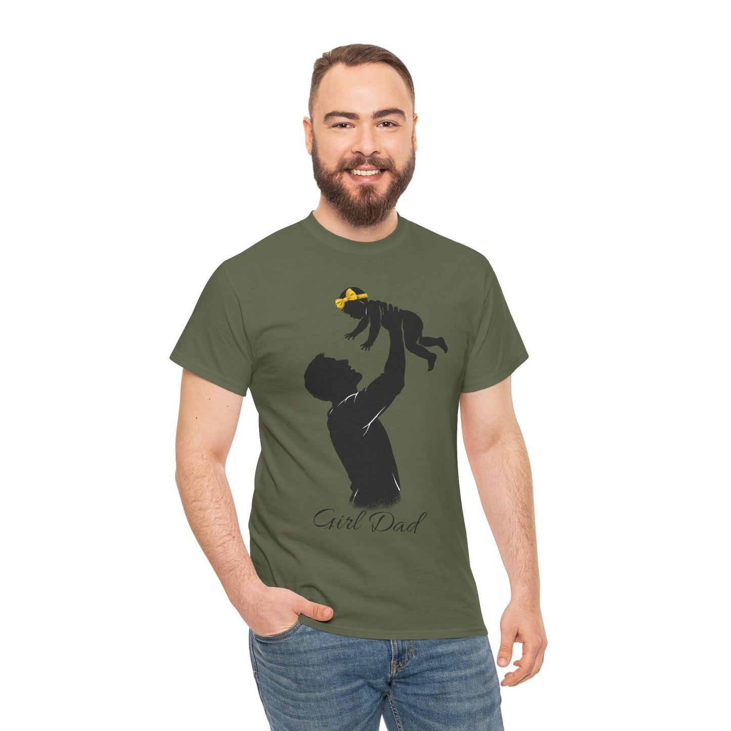Dad Silhouette T‑Shirt – 'Girl Dad' Father & Daughter Tee