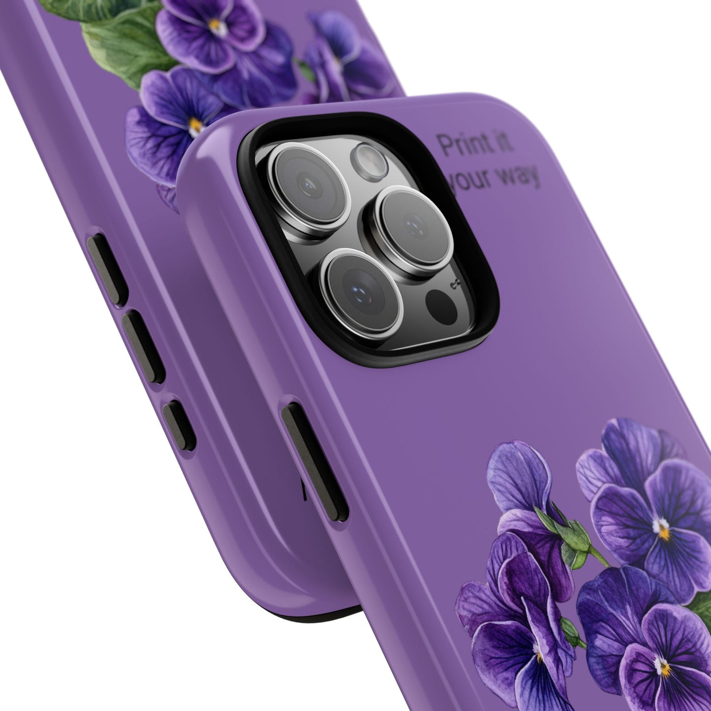 Custom cell phone tough case, Personalized Gift, February birth flower