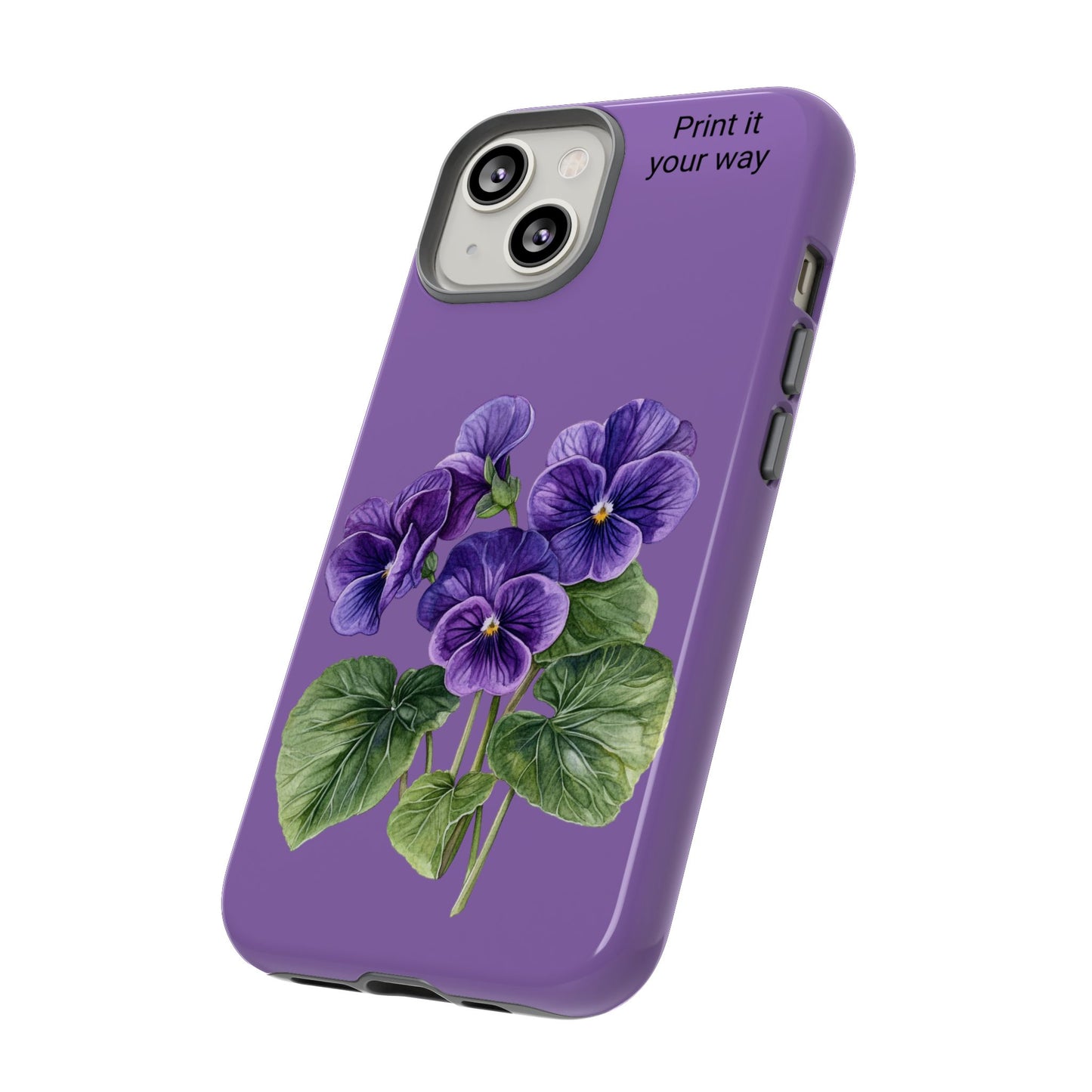 Custom cell phone tough case, Personalized Gift, February birth flower