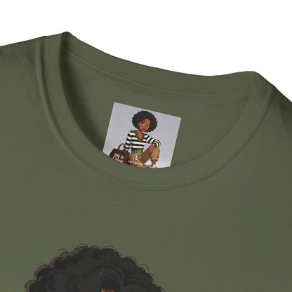 Personalizable Life Is Lifing Black Woman Graphic Tee - Two images to choose from.