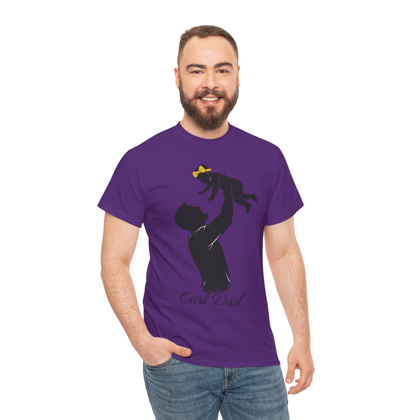 Dad Silhouette T‑Shirt – 'Girl Dad' Father & Daughter Tee