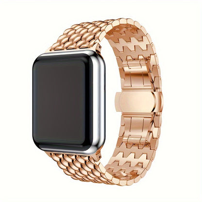 Suitable For Apple Watch Bands 38mm 40mm 41mm 42mm 44mm 45mm 49mm Series 9 8 7 6 5 4 3 2 1 SE SE2 Women And Men, Classic Stainless Steel Metal Watch Band, Suitable For IWatch Watch Band, Beautiful And Shiny Exterior