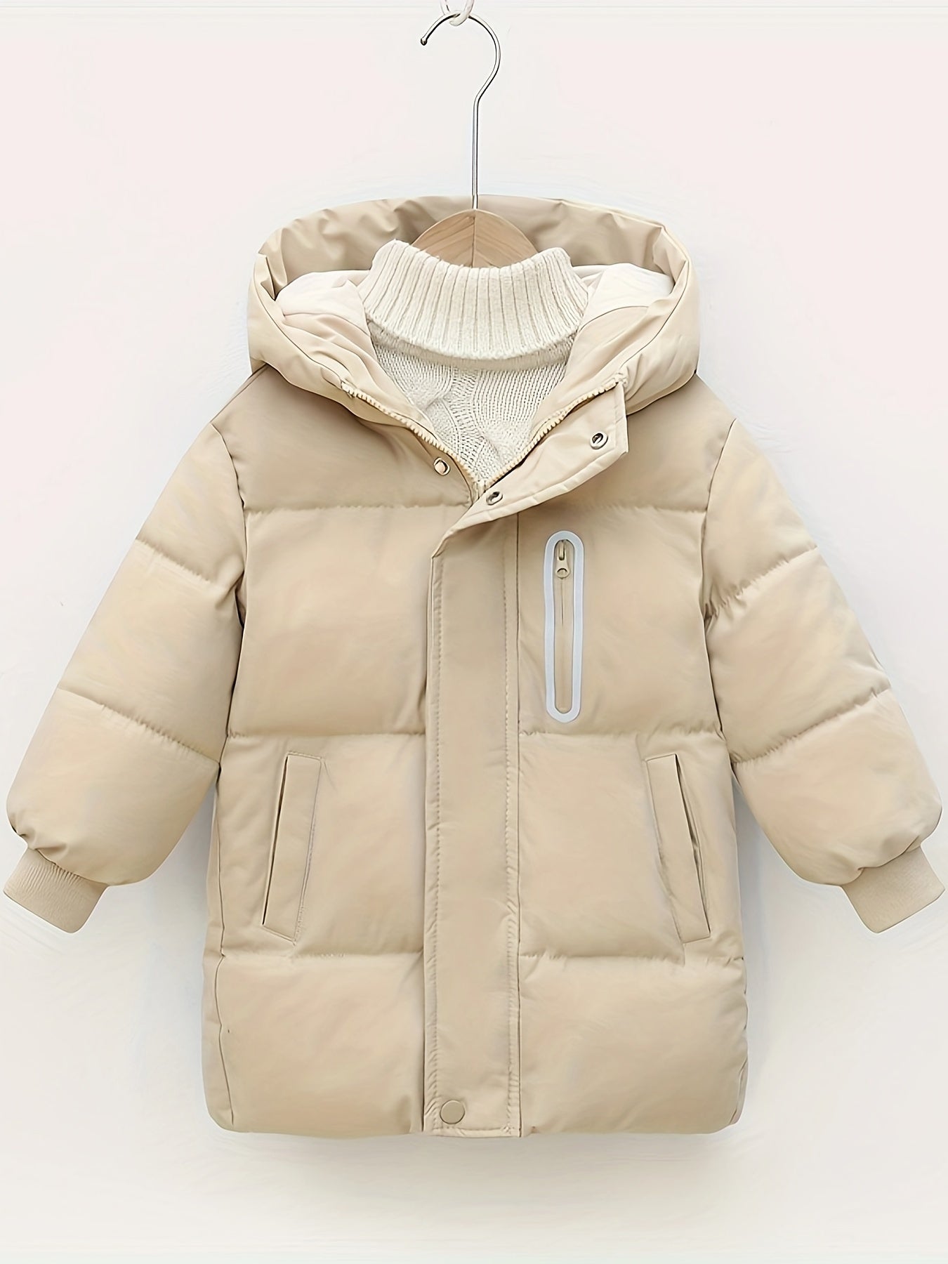 Youngsters' WarmthMax Hooded Parka Jacket - Ultra-Thick, Windproof, and Water-Resistant Winter Coat with Multiple Pockets for Boys and Girls, Machine Washable, Easy Care, and Perfect for Outdoor Play