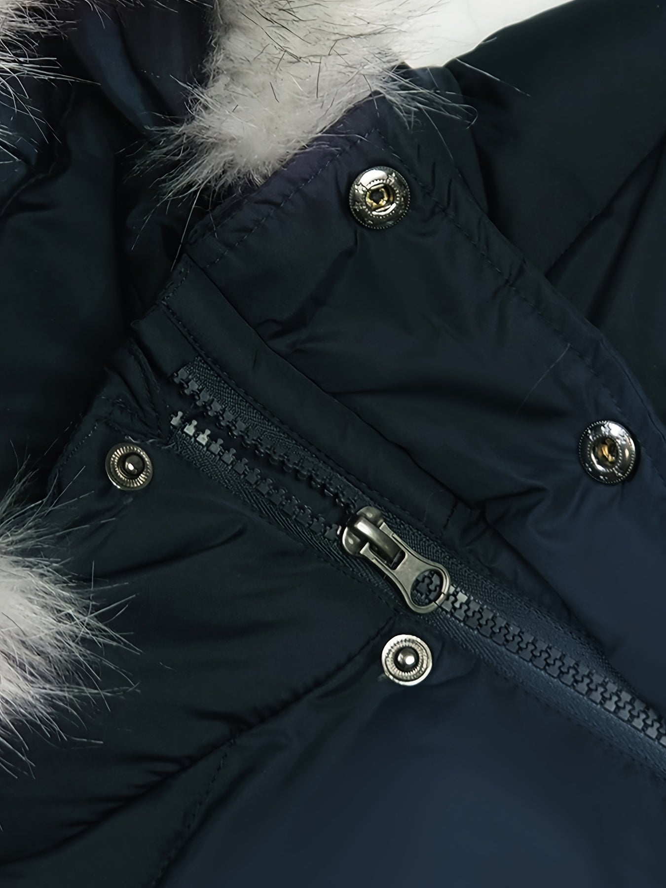 Thick Padded Girls Teens Furry Hooded Windproof Parka Coat with Pockets, Zipper Long Sleeve Winter Jacket