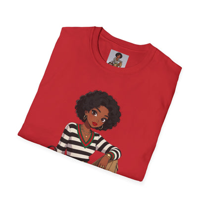 Personalizable Life Is Lifing Black Woman Graphic Tee - Two images to choose from.