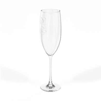 Engraved Champagne Flute, 8oz | Personalized Wedding Toast Glass