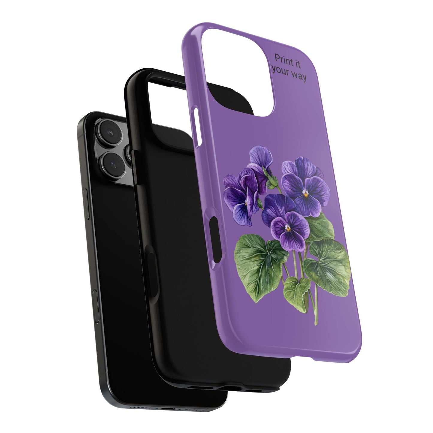 Custom cell phone tough case, Personalized Gift, February birth flower