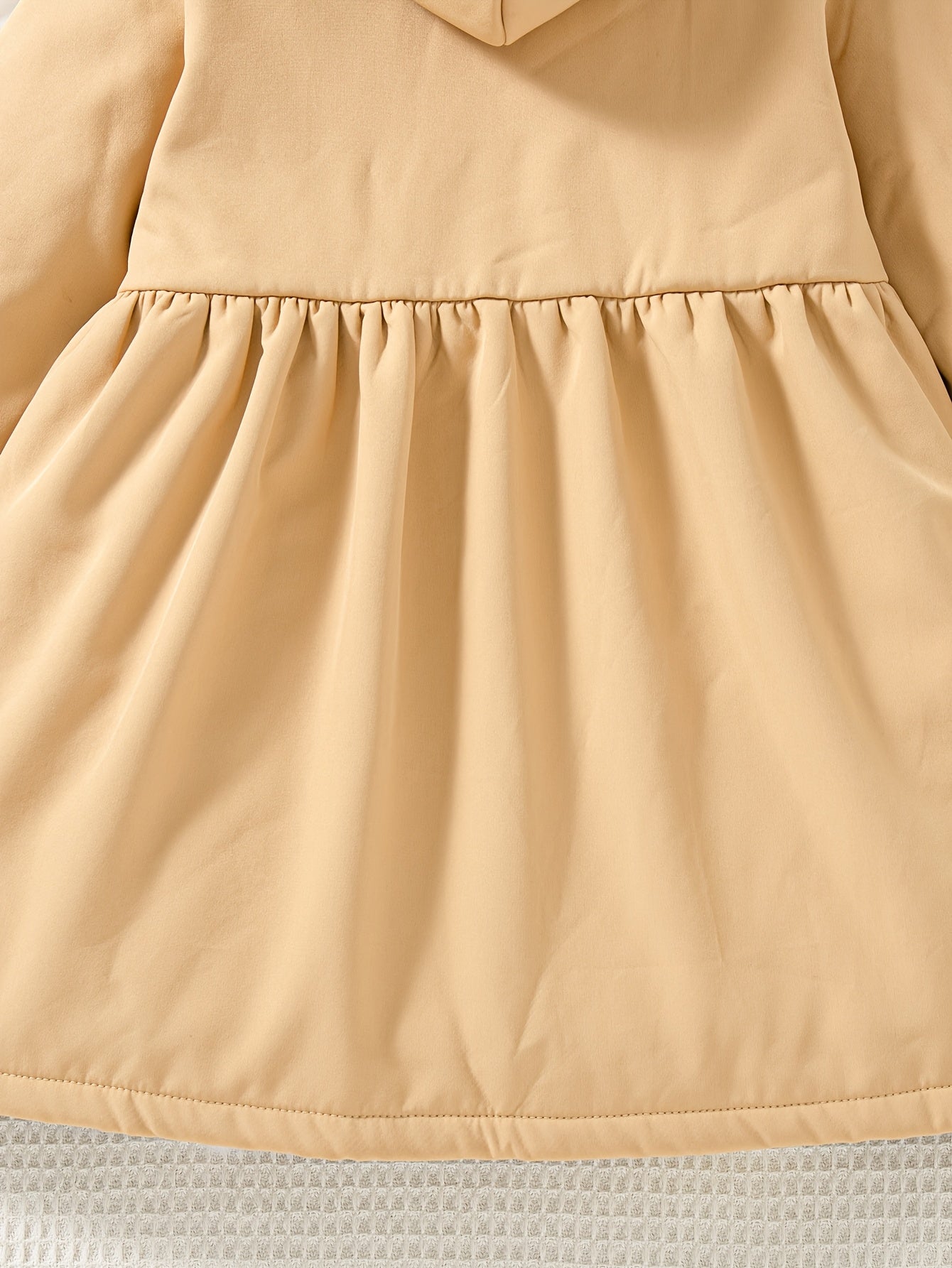 Xuanyusi Girls' Casual Fashion Solid Color Double-Breasted Long Sleeve Hooded Jacket, Polar Fleece for Autumn and Winter, Autumn Jacket, Winter Coat, Classic Style, Hooded Design, Soft Material, Durable Construction, Fleeceli