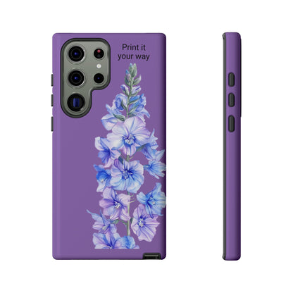Custom cell phone tough case, Personalized Gift, July birth flower
