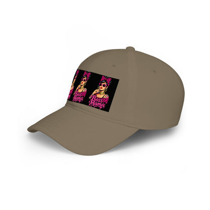 Boss Mama Low Profile Baseball Cap | Retro pop art, pink & black