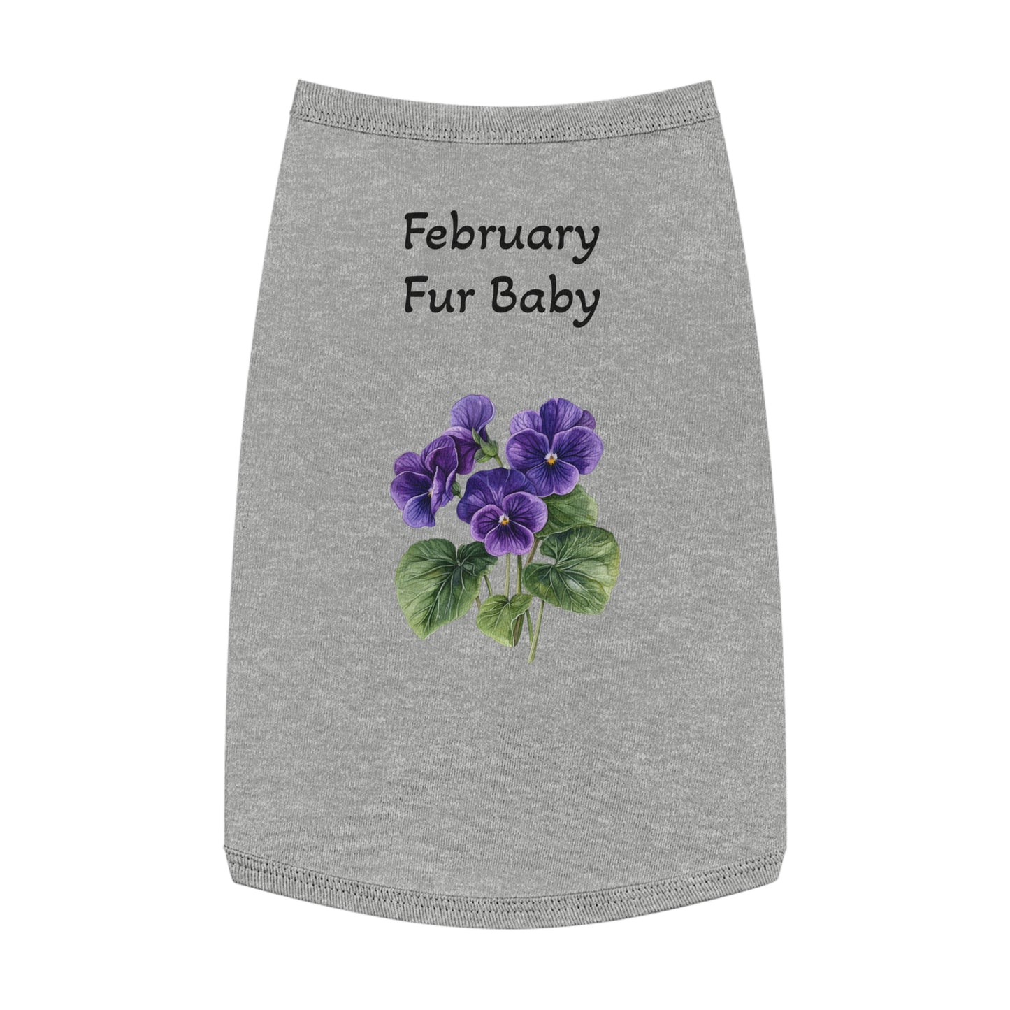 Pet Tank  February Fur Baby, Graphic Tee, Animal Print Sleeveless, Pet Owner Gift