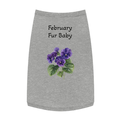 Pet Tank  February Fur Baby, Graphic Tee, Animal Print Sleeveless, Pet Owner Gift