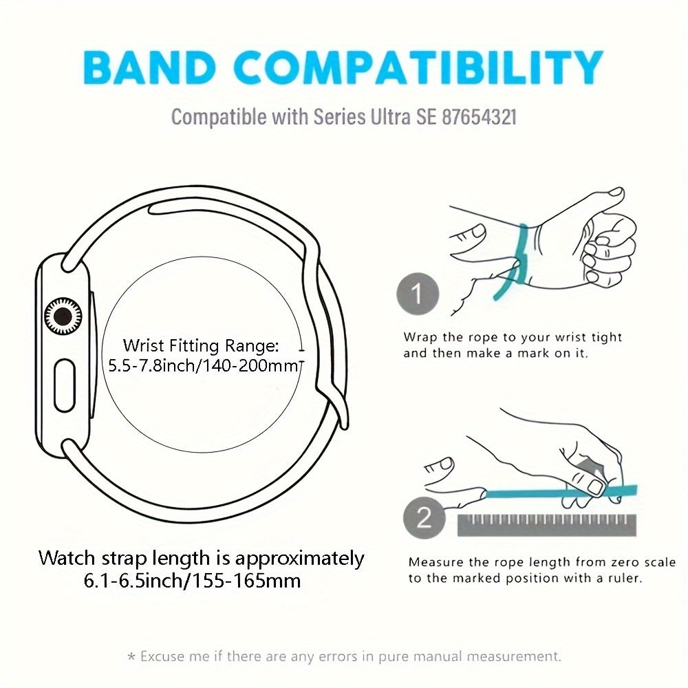 Colorful Natural Stone Bracelet Beaded-Bands Compatibe With Apple Watch Series 9 8 7 6 5 4 3 2 1, Feminine Cute Handmade Elastic Stretch Beaded Strap For IWatch Bands 38mm 40mm 41mm 42mm 44mm 45mm 49mm For Apple Watch Bands F