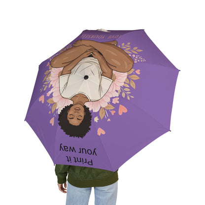 Umbrella, Chic Stylish Compact Foldable Travel Rain Parasol - Fashionable Portable Accessory for Women, Designer Weather Resistant Canopy,