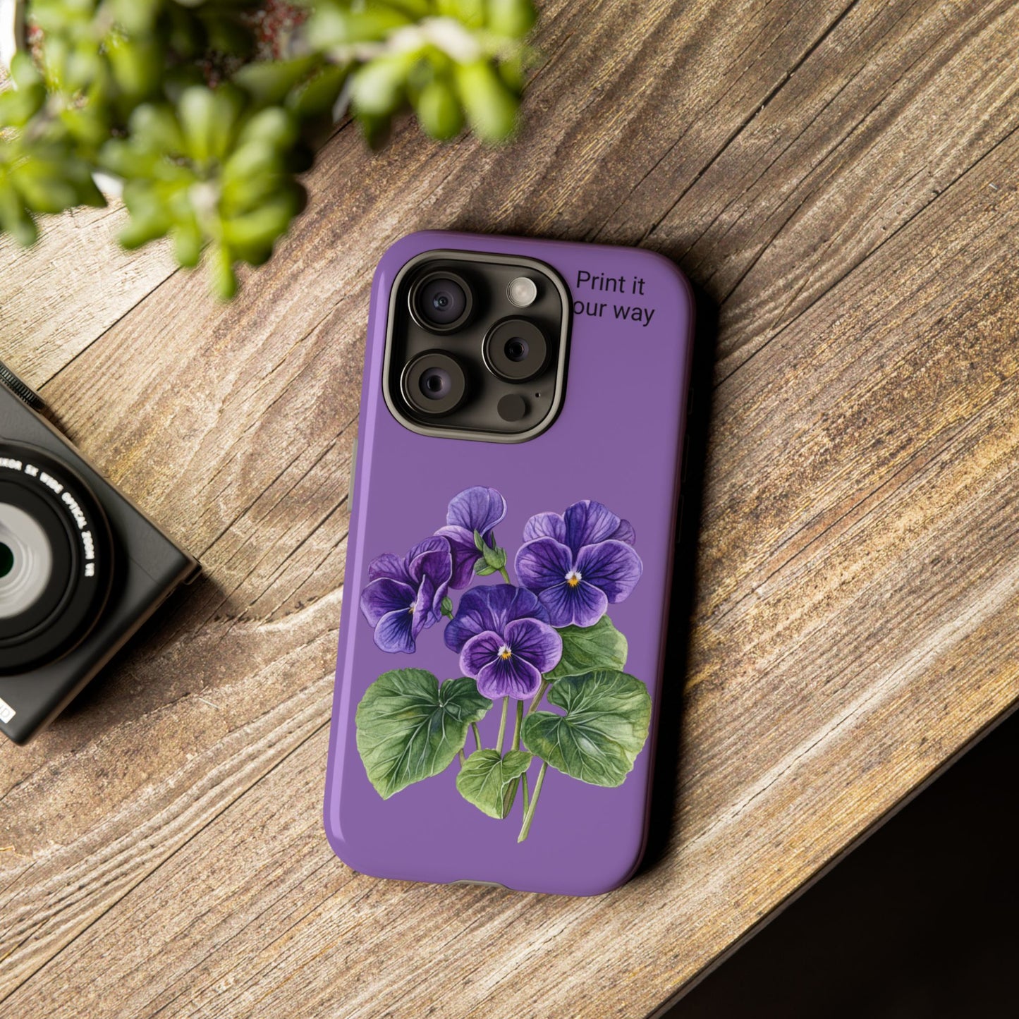 Custom cell phone tough case, Personalized Gift, February birth flower