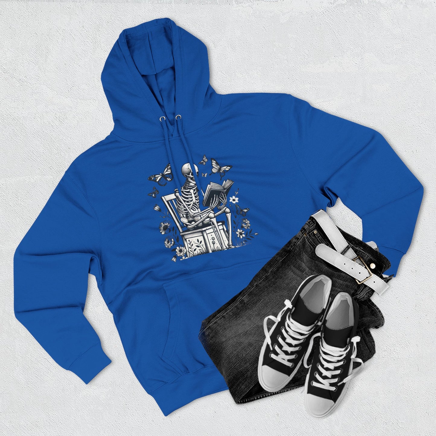 SkeletonHoodie - Perfect for Book Lovers, Readers, Unisex Sweatshirt, Relaxed Everyday Wear