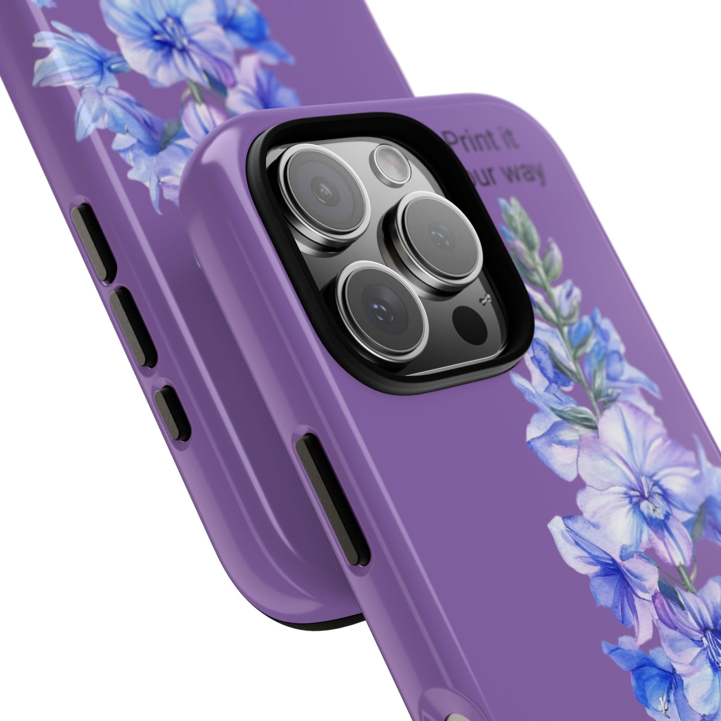 Custom cell phone tough case, Personalized Gift, July birth flower