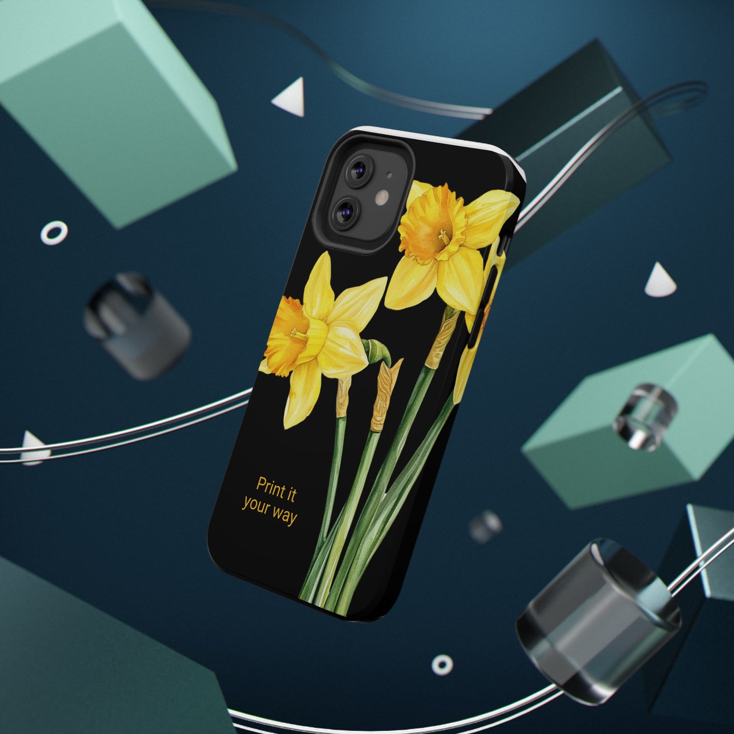 Cell Phone Cases, Daffodil March Birth Flower Impact Resistant Protective Cover, Phone Accessories, Floral Tech Gear, Birthday Gift
