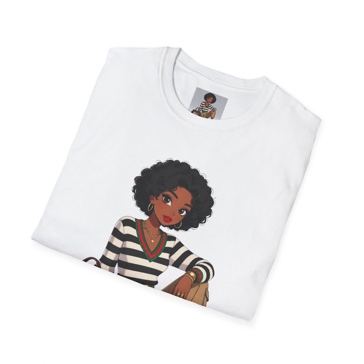 Personalizable Life Is Lifing Black Woman Graphic Tee - Two images to choose from.