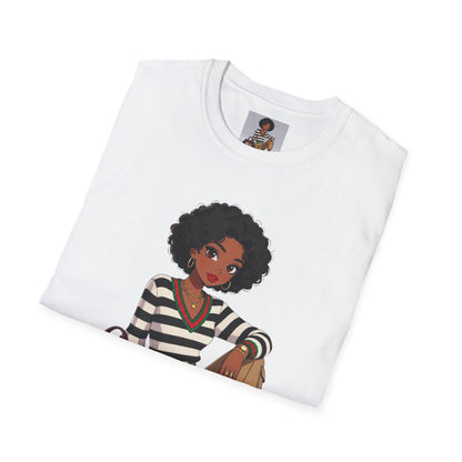 Personalizable Life Is Lifing Black Woman Graphic Tee - Two images to choose from.