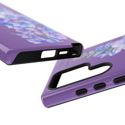Custom cell phone tough case, Personalized Gift, July birth flower