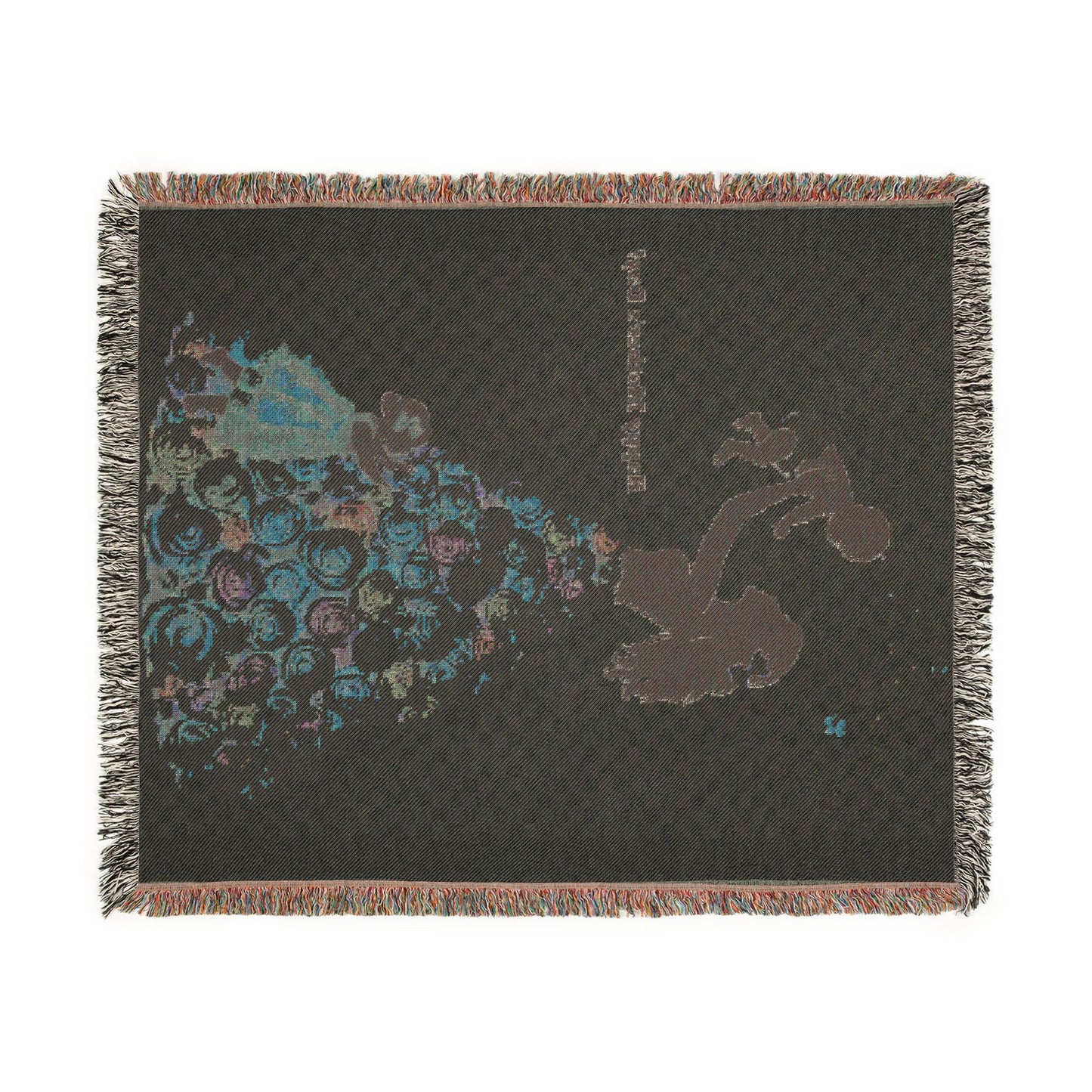 Mama & Little Ones Woven Blanket — Mother Holding Infant with Toddler Design