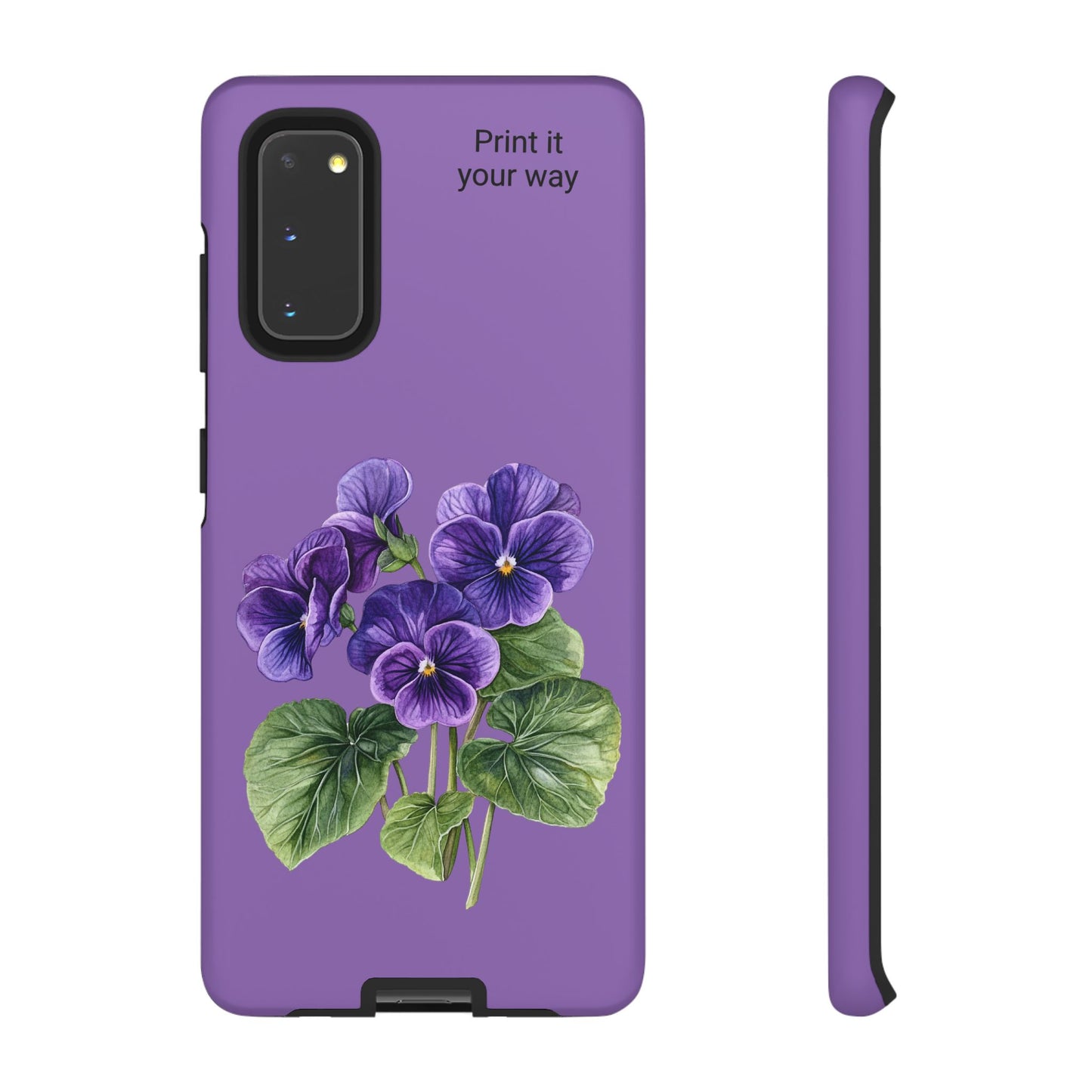 Custom cell phone tough case, Personalized Gift, February birth flower