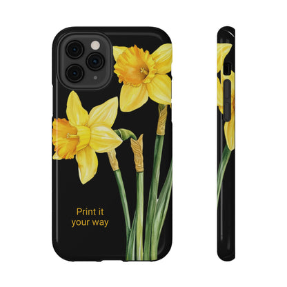Cell Phone Cases, Daffodil March Birth Flower Impact Resistant Protective Cover, Phone Accessories, Floral Tech Gear, Birthday Gift