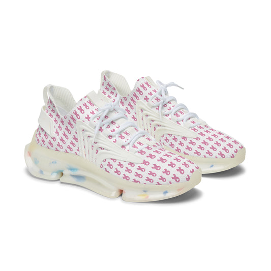 Pink Awareness Ribbon Pattern Mesh Sneakers | Women's Mesh Sneakers
