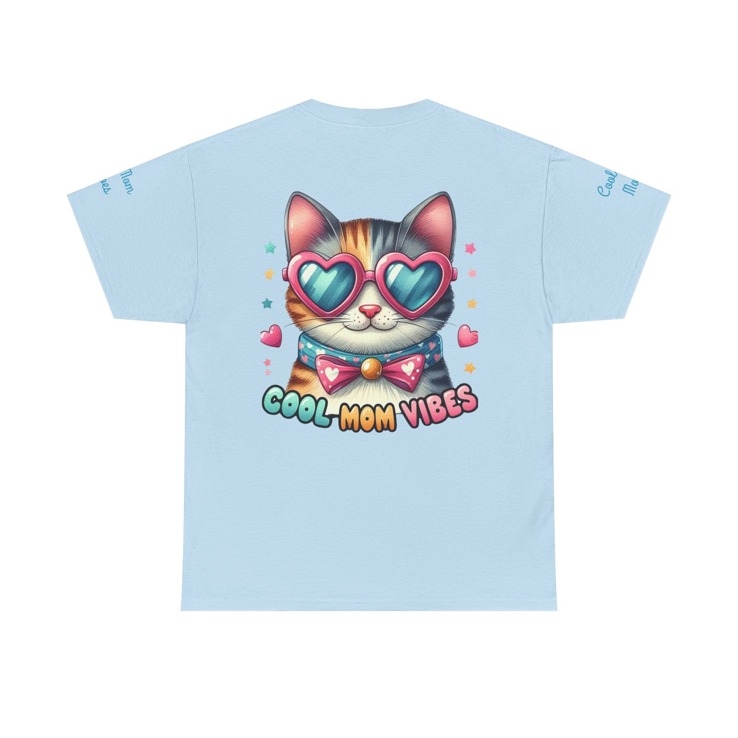 Cool Mom Vibes Cat Tee, Unisex Cotton T-Shirt, Cute Cat Shirt, Pet Lover Gift, Fun Gift for Moms, Playful Everyday Wear