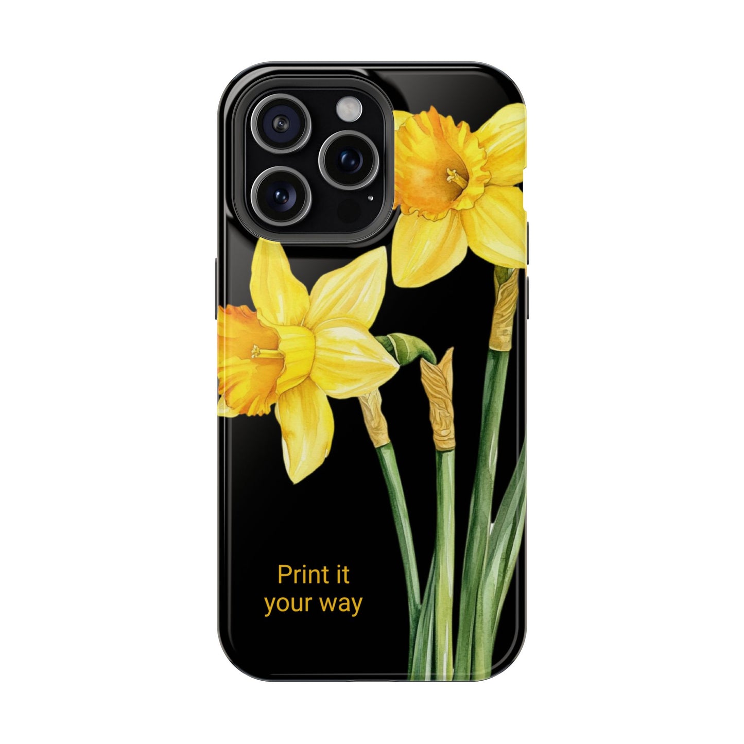 Cell Phone Cases, Daffodil March Birth Flower Impact Resistant Protective Cover, Phone Accessories, Floral Tech Gear, Birthday Gift
