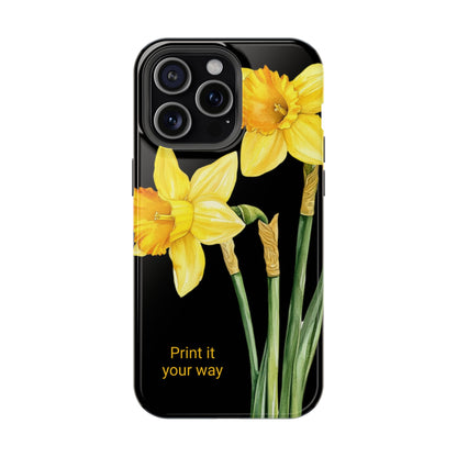 Cell Phone Cases, Daffodil March Birth Flower Impact Resistant Protective Cover, Phone Accessories, Floral Tech Gear, Birthday Gift