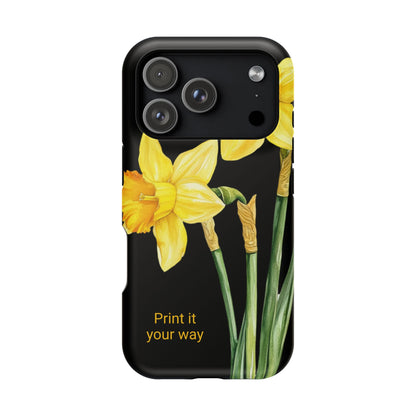 Cell Phone Cases, Daffodil March Birth Flower Impact Resistant Protective Cover, Phone Accessories, Floral Tech Gear, Birthday Gift